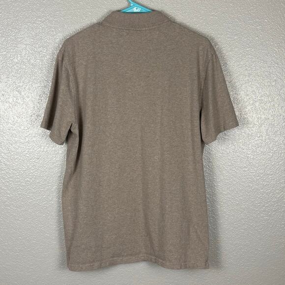 St. John’s Bay Quality Menswear Men’s Beige 100% Cotton Short Sleeve Polo Shirt - Picture 3 of 6